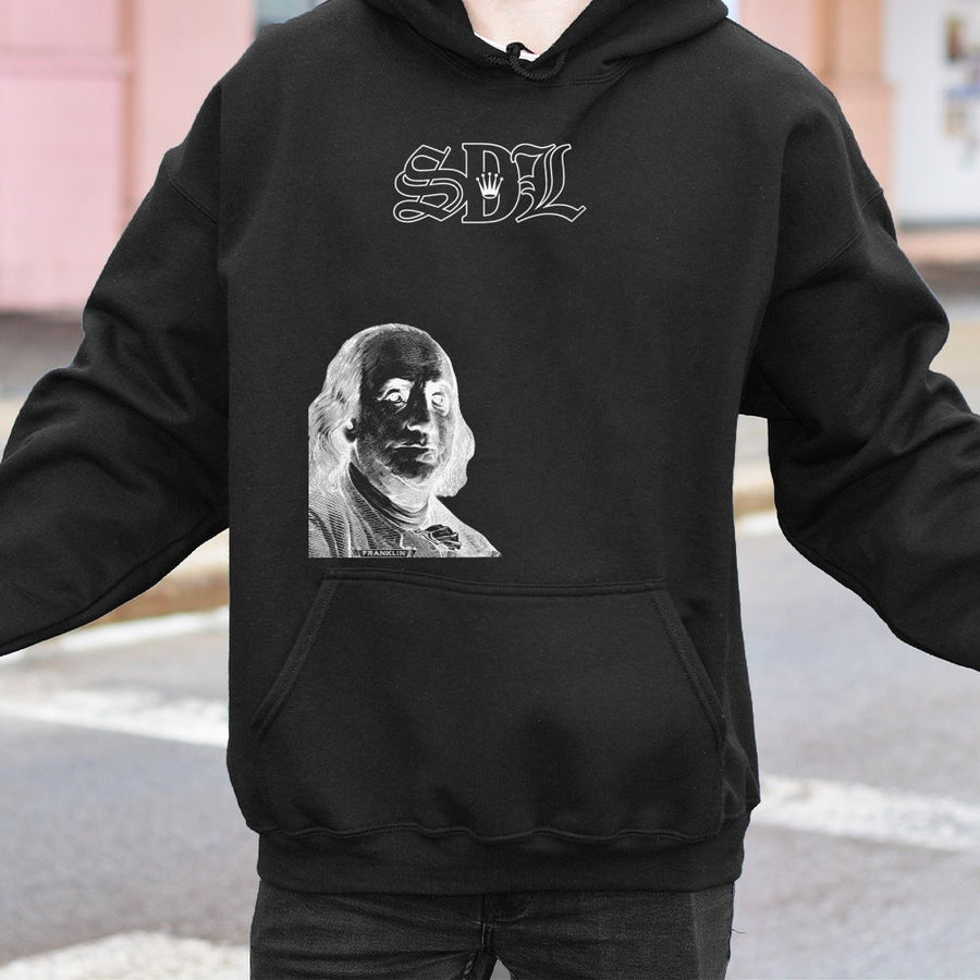 Benjamin Franklin Money Hoodie | Old Money Aesthetic Streetwear | Premium Cotton-Poly Blend | Graphic Urban Sweatshirt Gift For Him Or Her