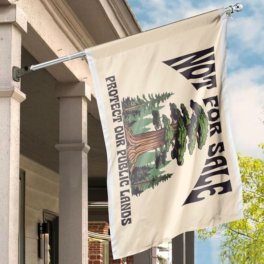 Protect Our Public Lands Flag | Vintage National Park Tree Graphic | Durable Polyester Outdoor Decor | Conservationist Gift for Nature Lovers