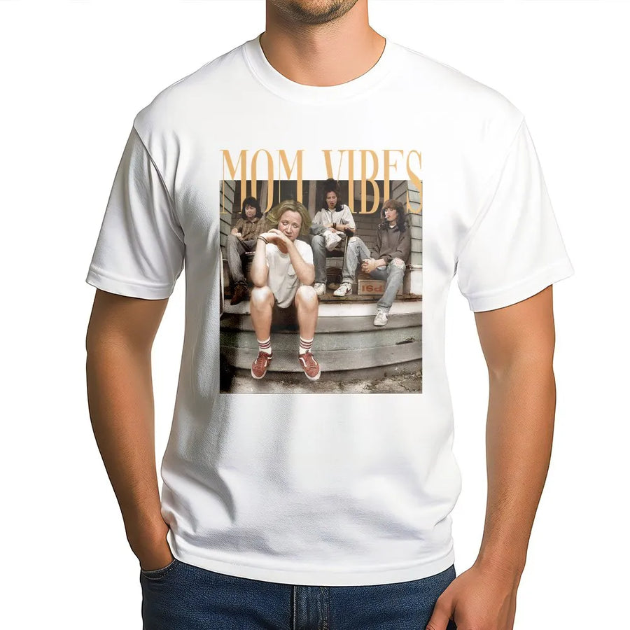 Mom Vibes T-Shirt | 90s Nostalgic Photography Graphic Tee | Premium 100% Cotton | Funny Gift For Tired Moms & Mother's Day 2026