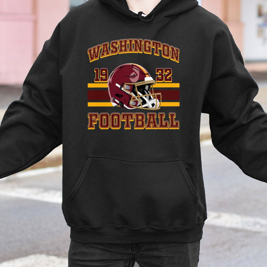 Washington Football Hoodie For Mens Womens Football Helmet Hoodie Washington Commander Hoodie Fan Apparel Vintage Style
