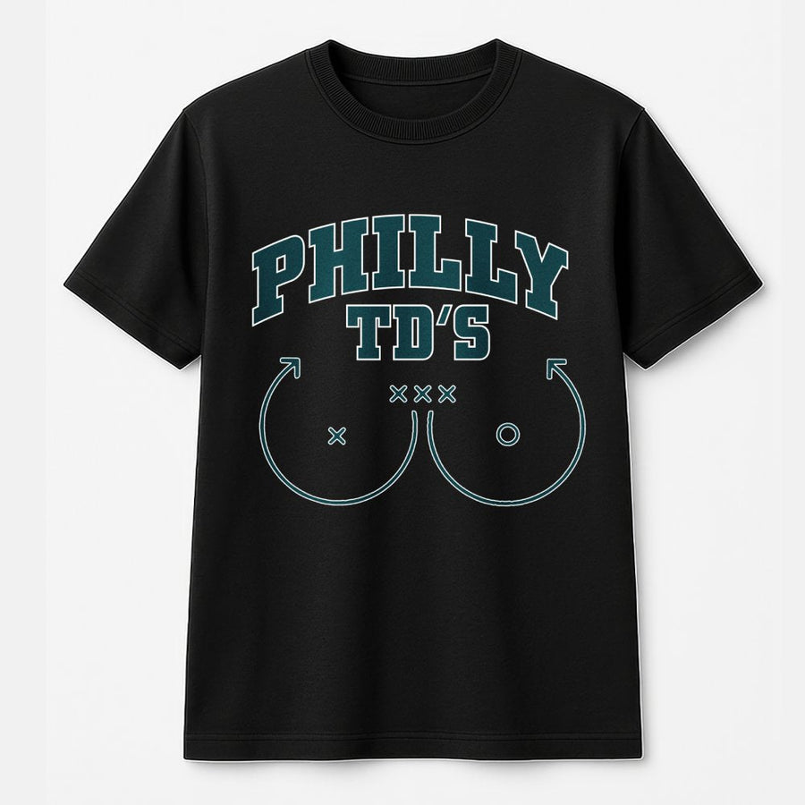 Philly TD's Graphic T-Shirt | Football Play Diagram Design | Premium Soft Cotton Tee | Funny Philadelphia Football Fan Gift for Women and Men