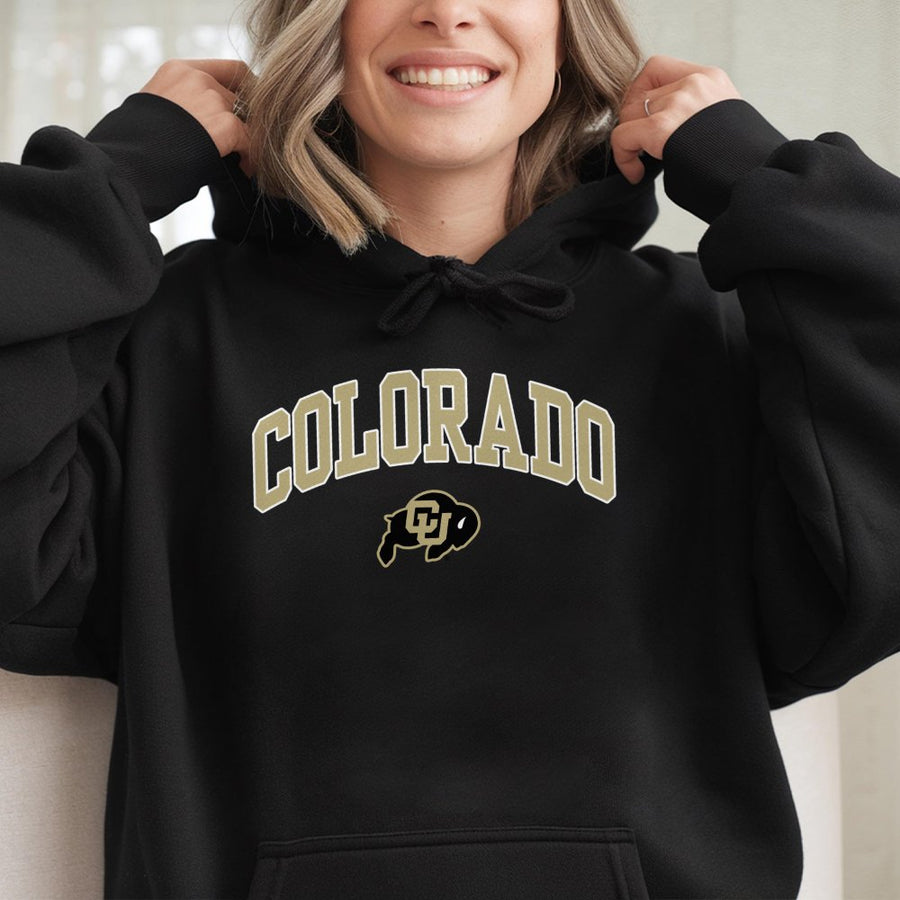Colorado With Cu Buffaloes Logo Hoodie