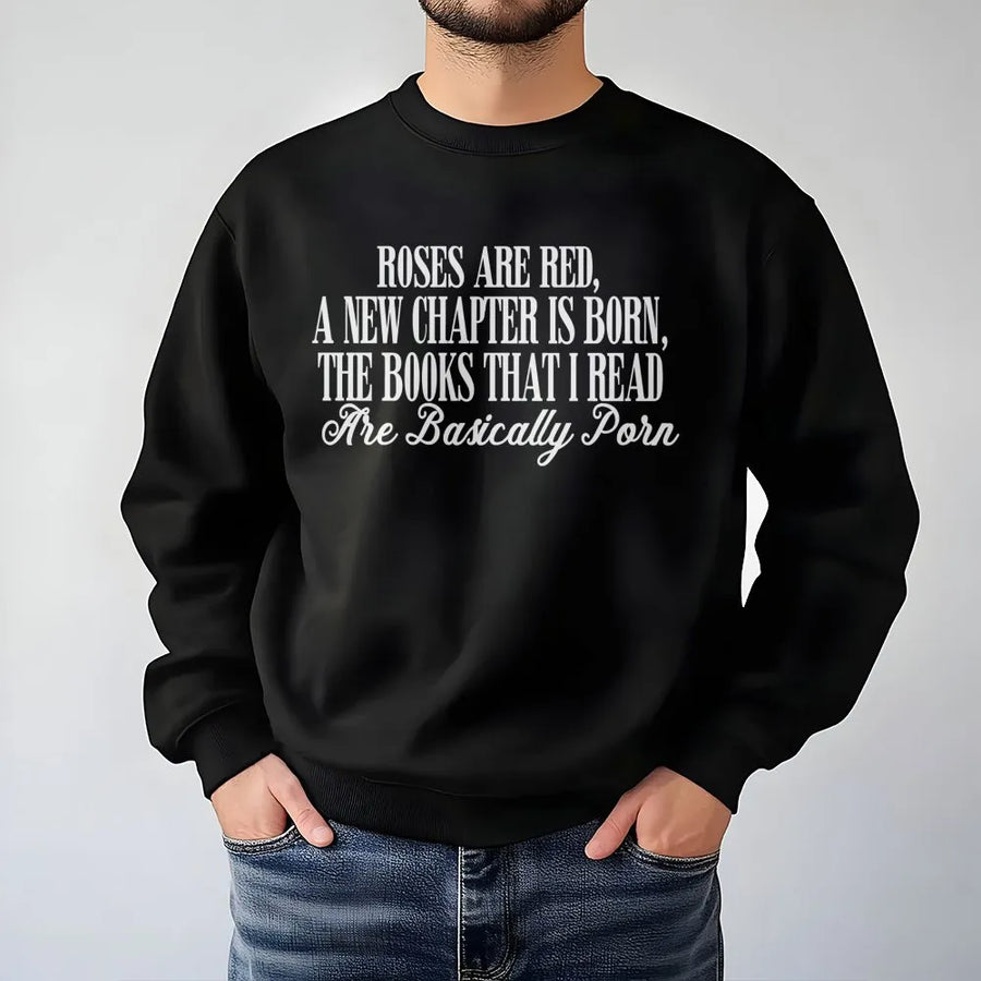 Smut Reader Sweatshirt | Roses Are Red Funny Book Quote | Premium Cotton Blend | Gift For Book Lovers & Spicy Romance Readers