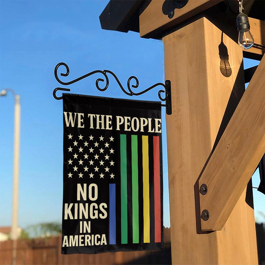 We The People Garden Flag | No Kings In America Patriotic Decor | Weather-Resistant Polyester | Yard Sign Gift