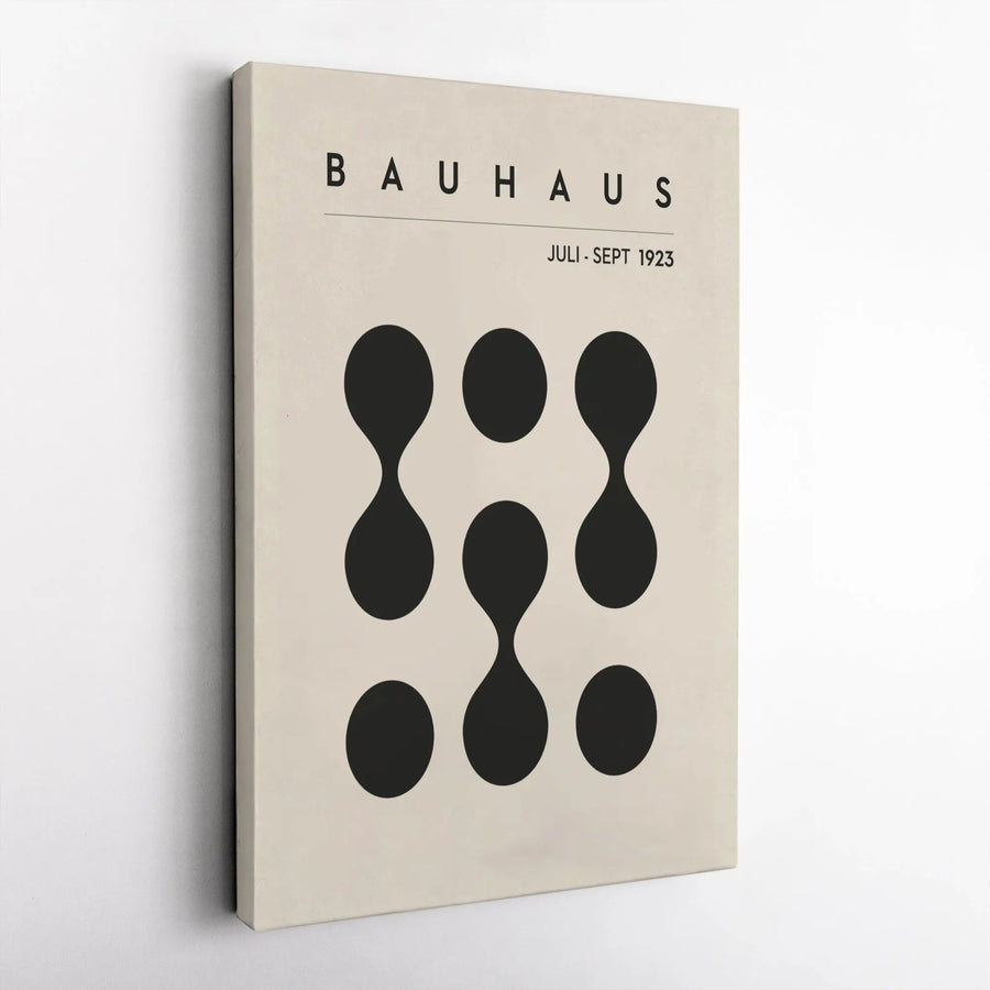 Bauhaus Wall Art | Abstract Geometric Exhibition Poster Print | Premium Gallery Wrapped Canvas | Minimalist Modern Living Room Home Decor Gift