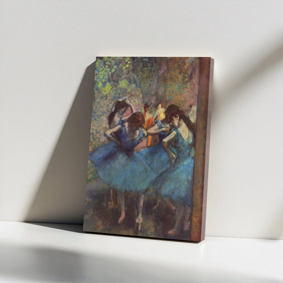 Degas Blue Dancers Canvas Print | Impressionist Wall Art Reproduction | Premium Gallery Wrapped Canvas | Classic Art Collector's Gift for Home Decor