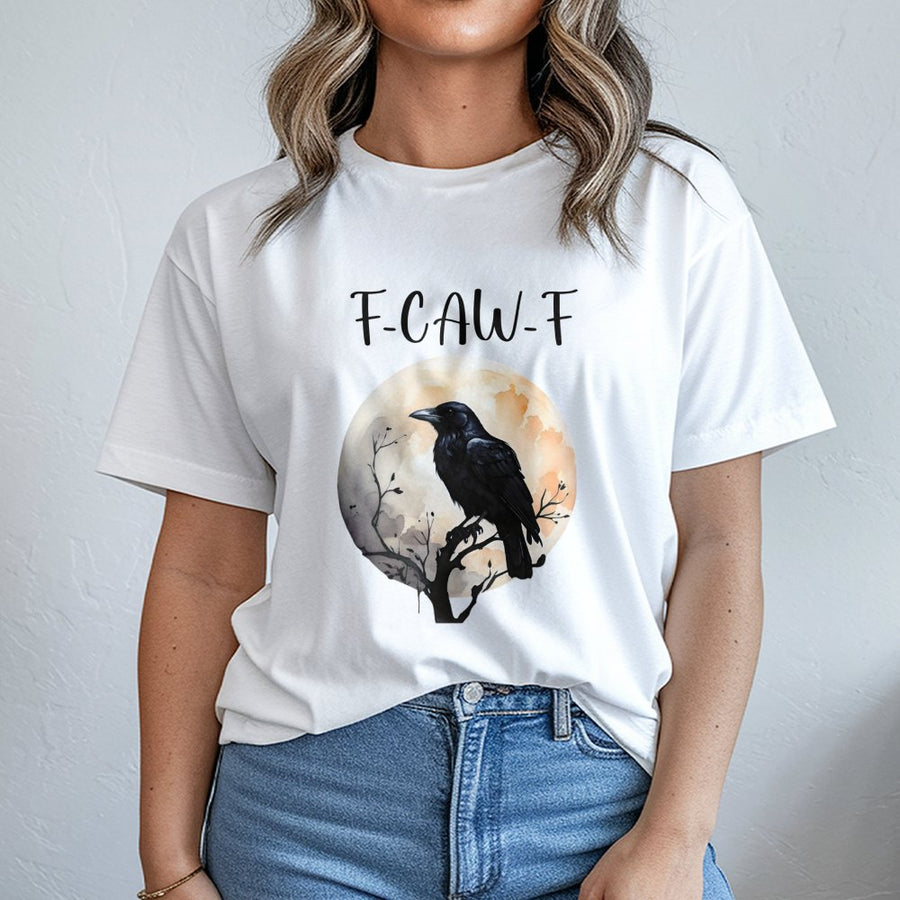 F-Caw-F Crow T-Shirt | Sarcastic Bird Graphic Design | Premium Cotton Unisex Tee | Funny Gift For Bird Lovers & Introverts