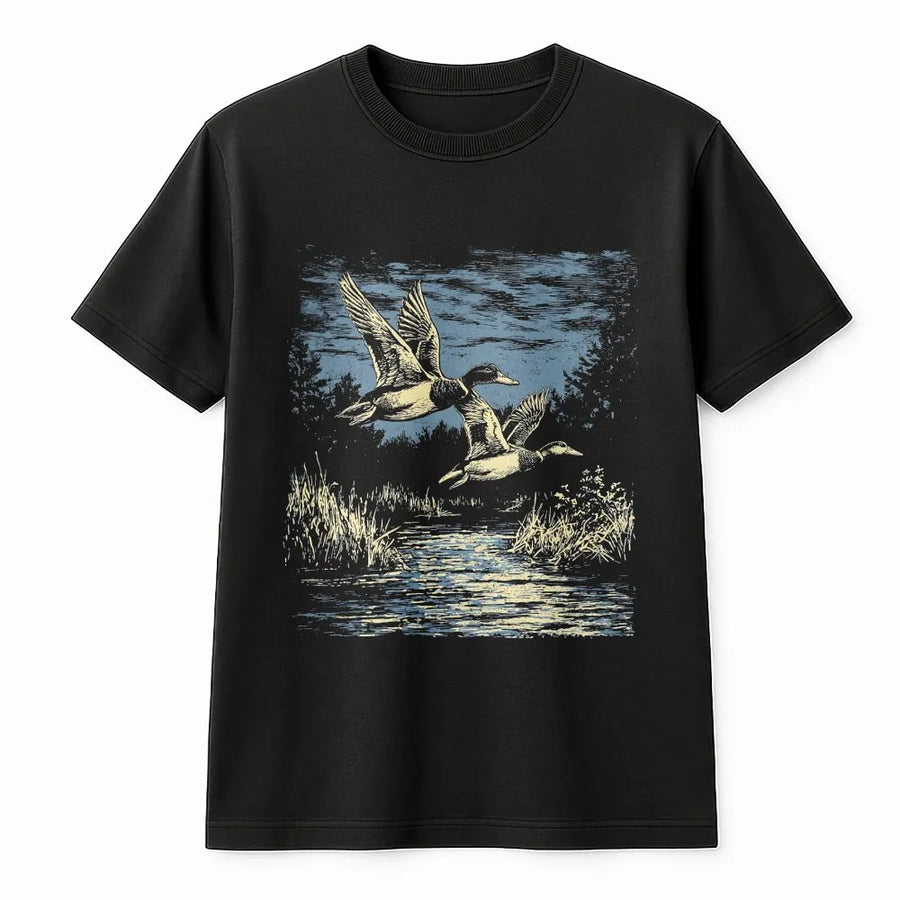 Vintage Mallard Duck T-Shirt | Retro 90s Wildlife Graphic | Soft Cotton Blend Pullover | Gift for Hunters and Nature Lovers
