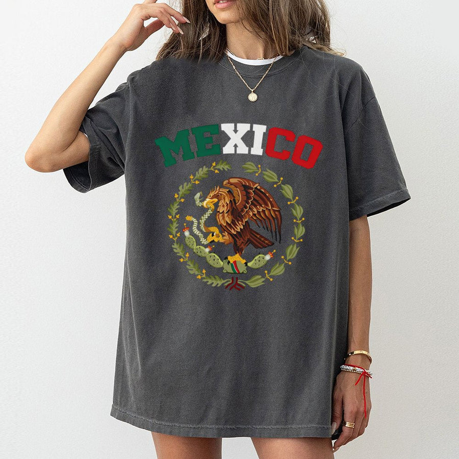 Mexico Eagle T-Shirt | Mexican Coat of Arms Graphic Tee | 100% Cotton Premium Apparel | Independence Day Gift for Proud Mexicans