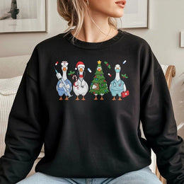 Christmas Nurse Sweatshirt | Funny Goose Medical Holiday Design | Cotton-Blend Premium Crewneck | Cute RN Gift for Nursing Students & Doctors