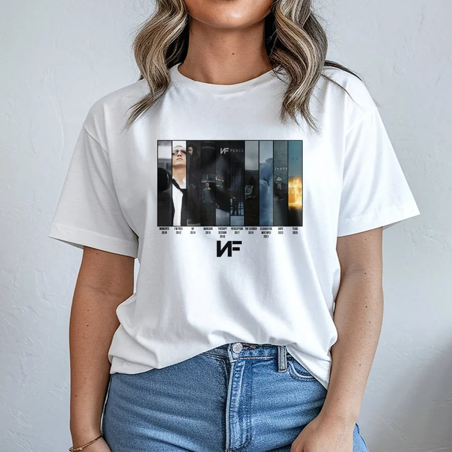 Nf T-Shirt, Nf Full Album T-Shirt  Nf Fear Album T-Shirt, Gift For Fan, Fear Albums T-Shirt,Fashion, Full