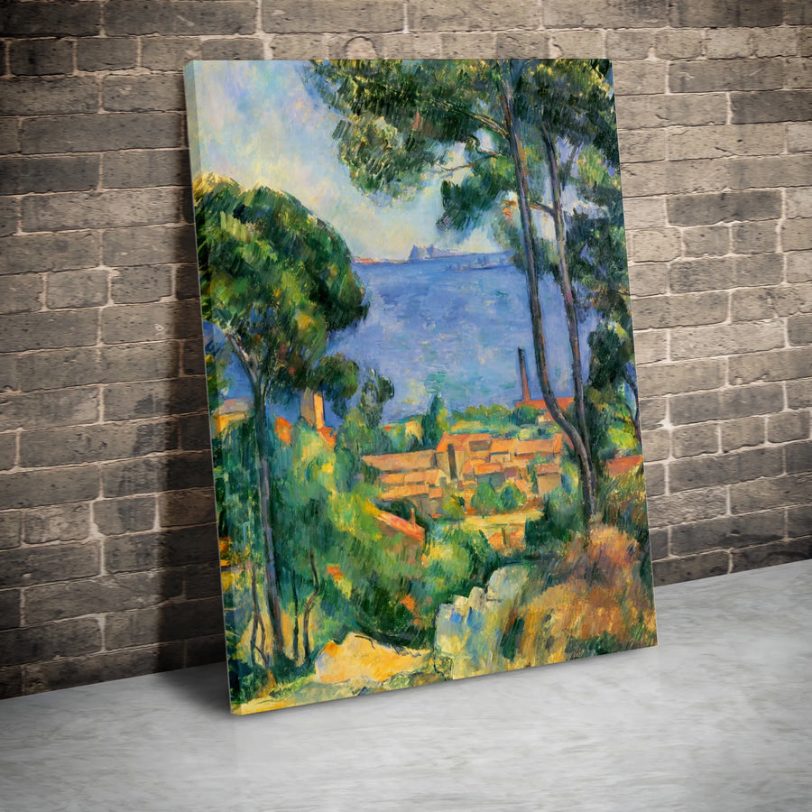Cézanne The Bay of Marseilles Canvas Print | Vintage French Landscape Painting | Premium Canvas Wall Art | Collector's Gift for Classic Home Decor
