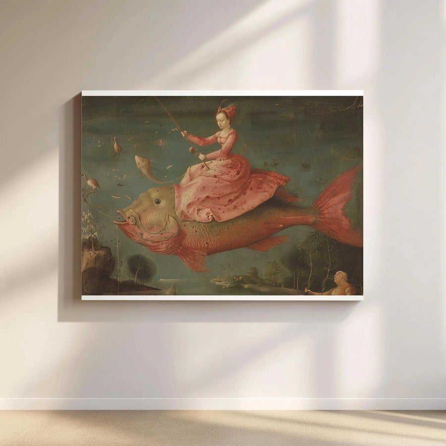 Hieronymus Bosch Canvas Art | The Allegory of Intemperance Surrealist Print | Gallery-Quality 1.25" Framed Wall Decor | Unique Gift for Art Lovers