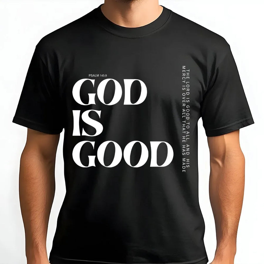 God Is Good T-Shirt | Minimalist Scripture Verse Design | Premium Soft Cotton Blend | Religious Christian Gift For Men And Women