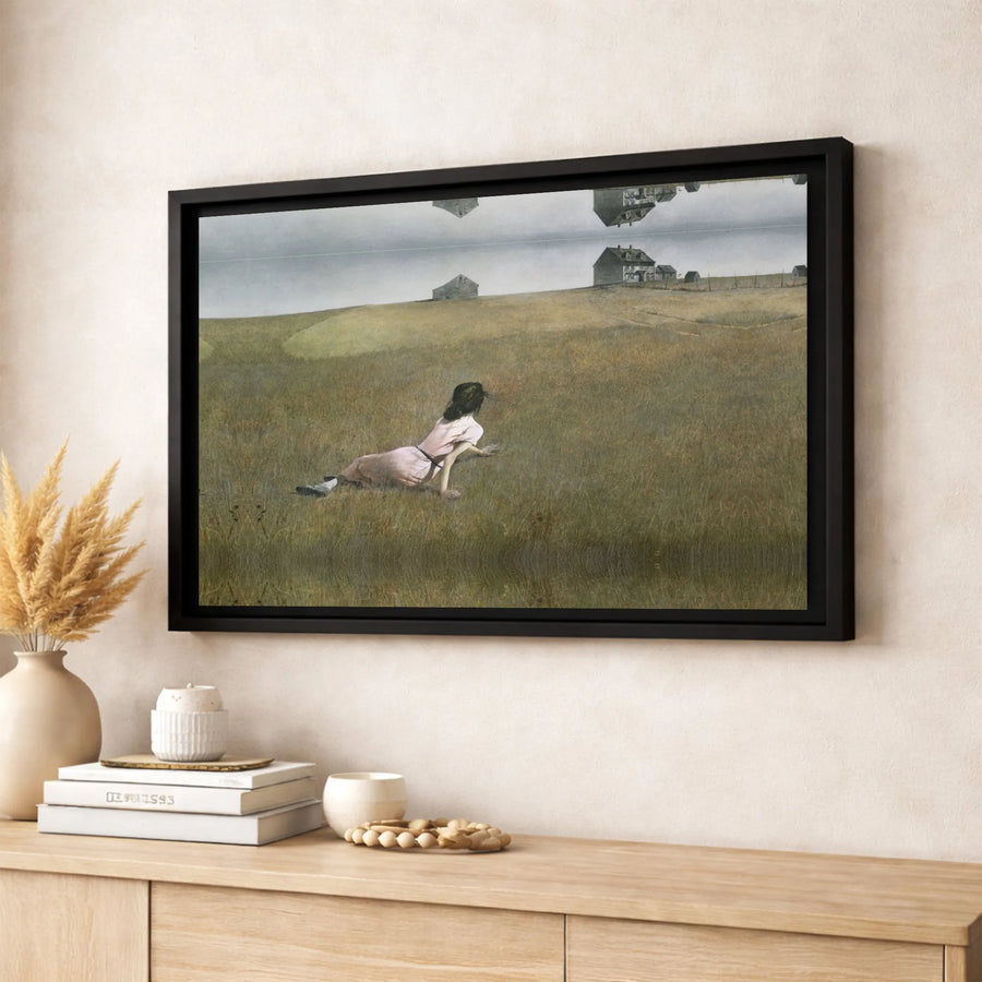 Christina's World Canvas Wall Art | Andrew Wyeth Masterpiece Print | Gallery-Wrapped Premium Decor | American Realism Home Decor Gift
