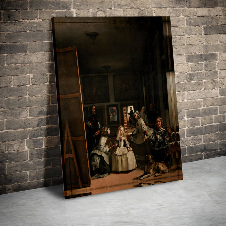 Las Meninas Canvas Wall Art | Diego Velazquez Famous Painting Reproduction | Premium Gallery Wrapped Print | Classic Art Collector's Gift & Home Decor