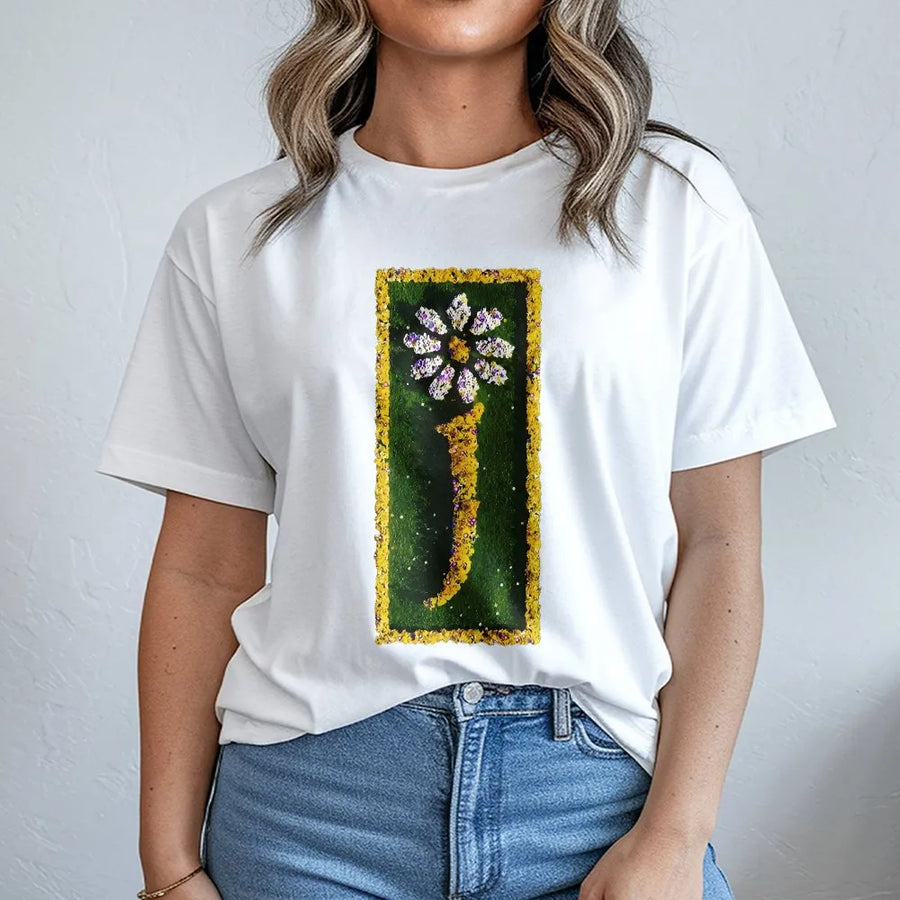Mental Health Awareness T-Shirt | Textured Daisy Semicolon Graphic | Premium Unisex Cotton Tee | Inspirational Hope Gift