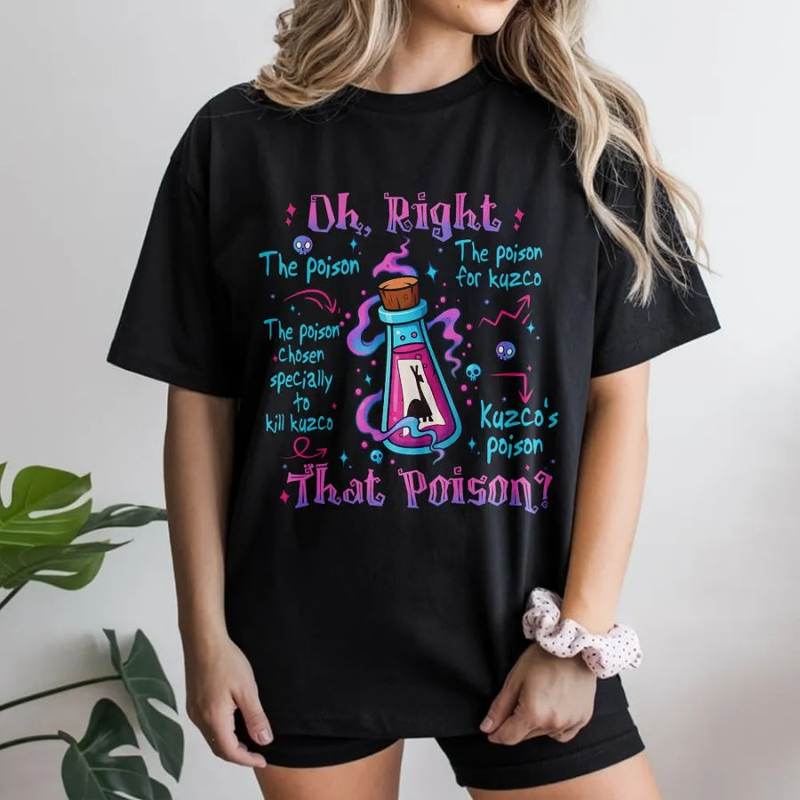 Poison Potion T-Shirt | Funny Animated Movie Quote Graphic | Premium Soft Cotton Tee | Nostalgic Cartoon Fan Gift for Adults