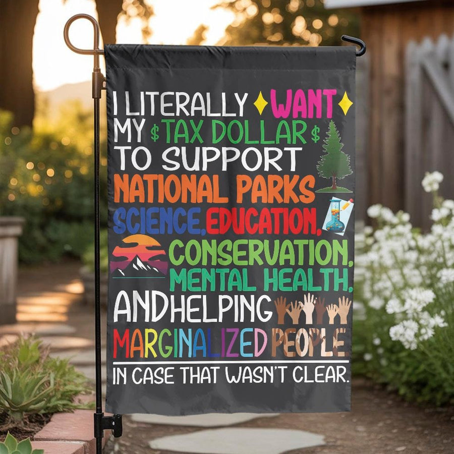Progressive Garden Flag | National Parks & Social Justice Advocacy Decor | Weather-Resistant Polyester | Yard Sign Gift for Activists