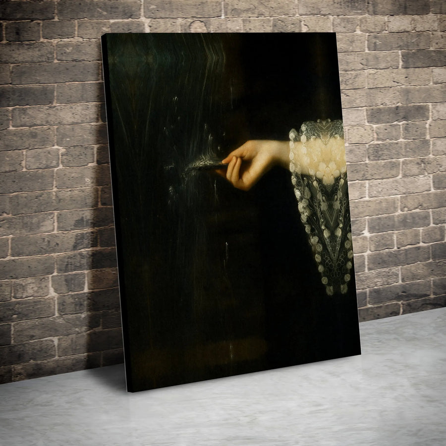 Renaissance Hand Canvas Art | Moody Baroque Oil Painting Print | Gallery-Quality 1.25 Inch Wrap | Elegant Dark Academia Wall Decor