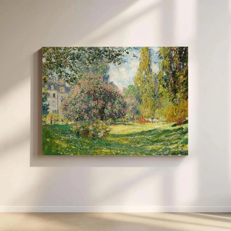Monet Garden Canvas Wall Art | Impressionist Landscape Painting | Premium Gallery Wrapped Canvas | French Country Home Decor Gift