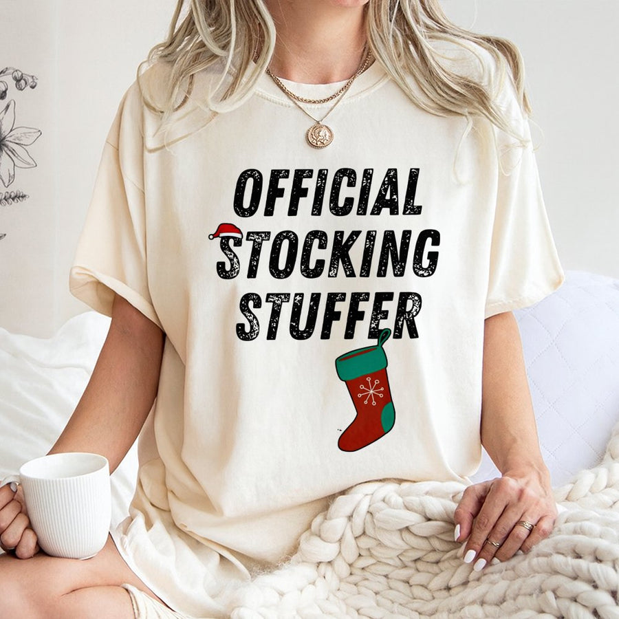 Stocking Stuffer T-Shirt | Funny Christmas Holiday Graphic Tee | 100% Premium Cotton Shirt | Festive Apparel for Men and Women