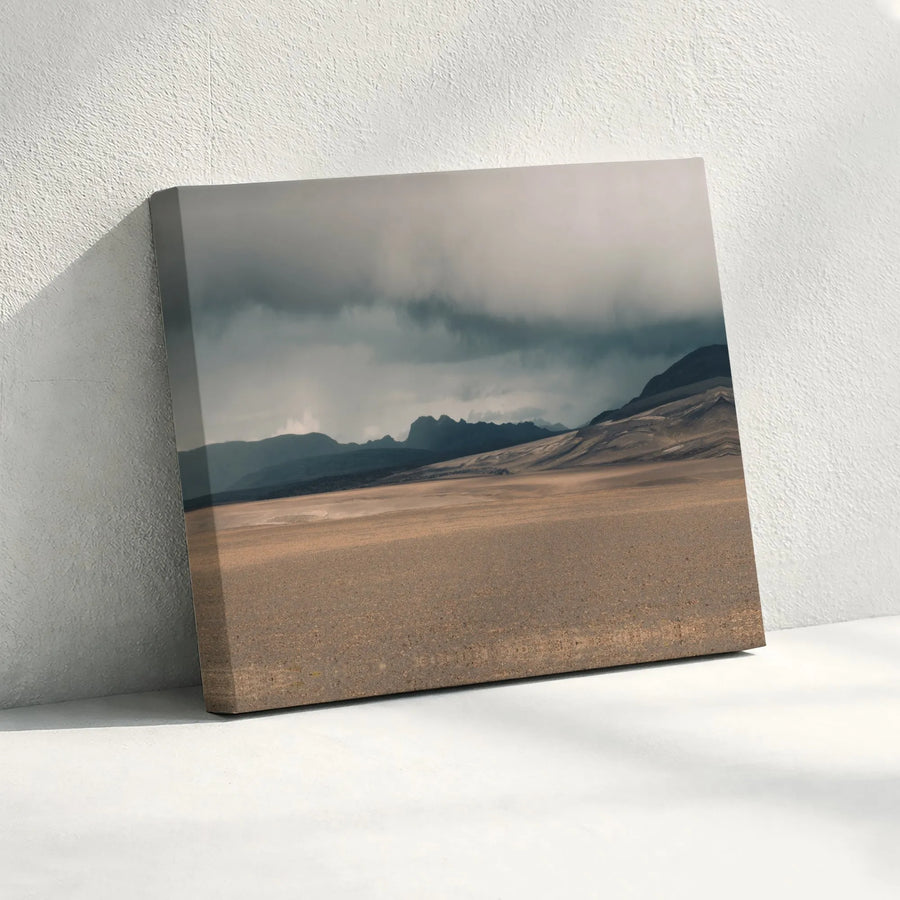 Desert Landscape Wall Art | Stormy Mountain Canvas Print | Premium Gallery Wrapped Decor | Modern Nature Home Gift
