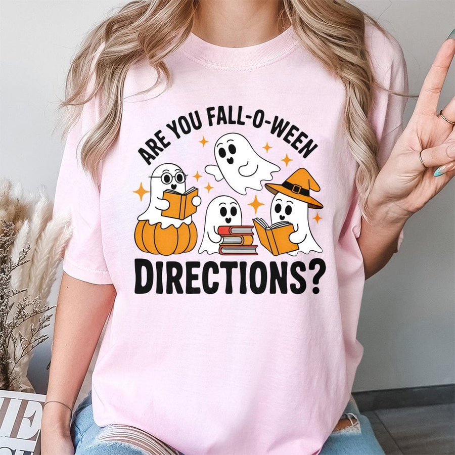 Halloween Ghost T-Shirt | Funny Librarian Reading Pun | Premium Cotton Fall Graphic Tee | Gift for Teachers Book Lovers