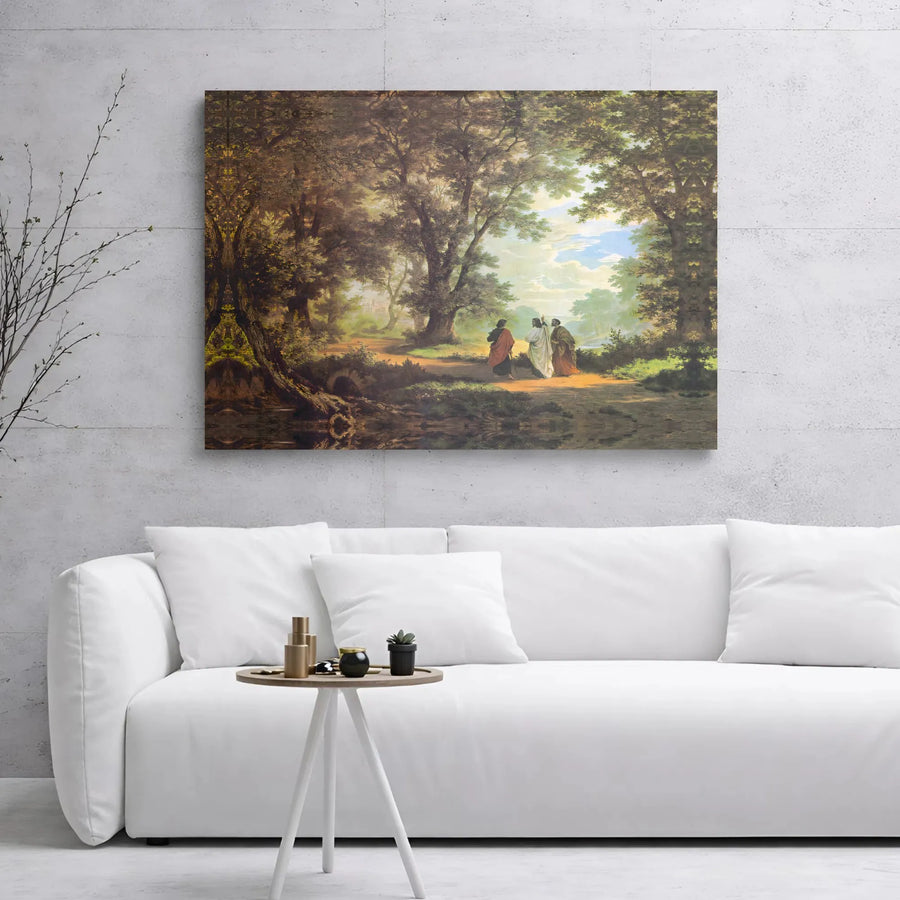 Road to Emmaus Canvas Print | Jesus Bible Wall Art | Gallery Wrapped Premium Canvas | Christian Home Decor Gift for Faithful