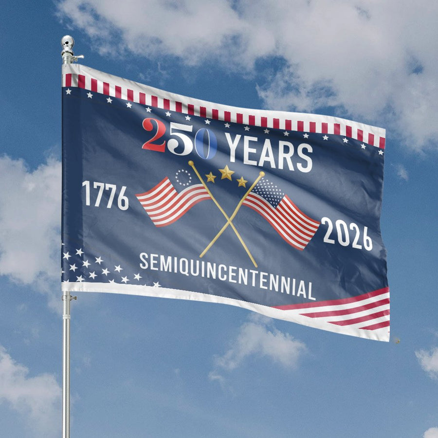 USA 250th Anniversary House Flag | Semiquincentennial Patriotic Decor | Premium Weather-Resistant Polyester | 1776-2026 Commemorative Gift