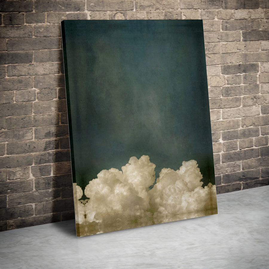 Cloudscape Canvas Wall Art | Moody Vintage Sky Painting | Premium Gallery Wrapped Canvas | Modern Minimalist Home Decor Gift