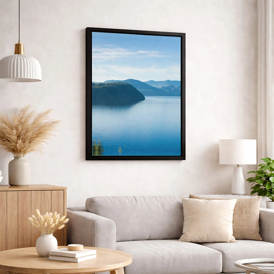 Mountain Lake Landscape Canvas Art | Serene Forest Scenic Wall Decor | Premium 1.25" Gallery Wrap | Nature-Inspired Home Office Wall Hanging