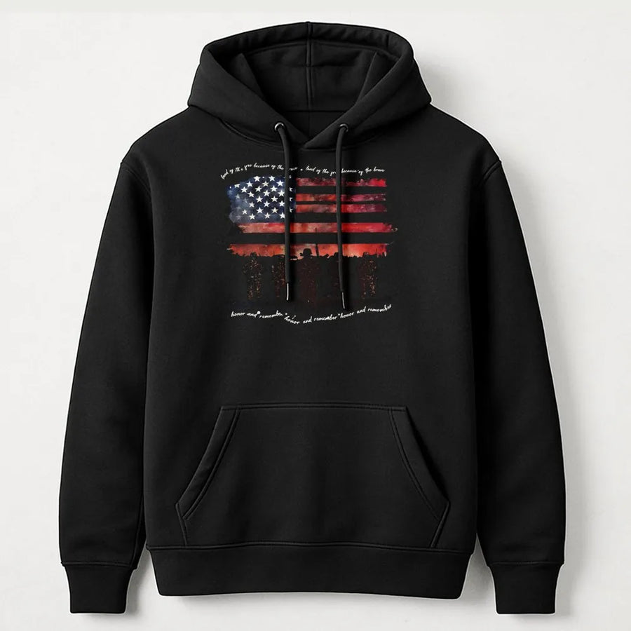 American Flag Soldier Hoodie | Distressed Veteran Tribute Graphic | Premium Comfort Colors Tee | Memorial Day Gift for Patriots