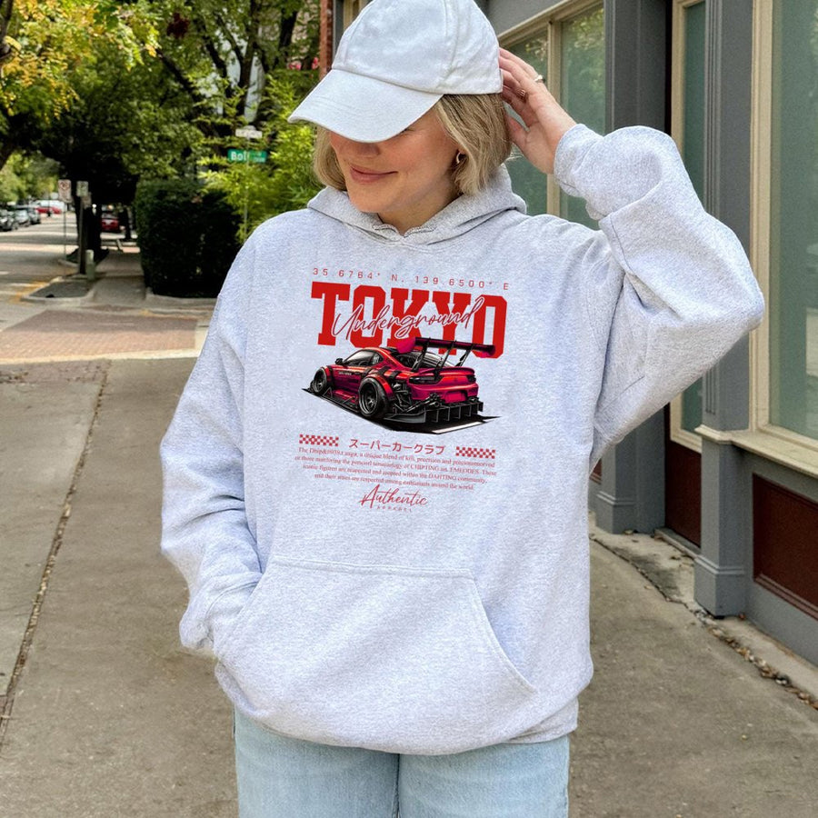Tokyo Underground JDM Hoodie | Street Racing Drift Car Graphic | Premium Cotton Blend | Gift for Car Enthusiasts & Tuner Fans