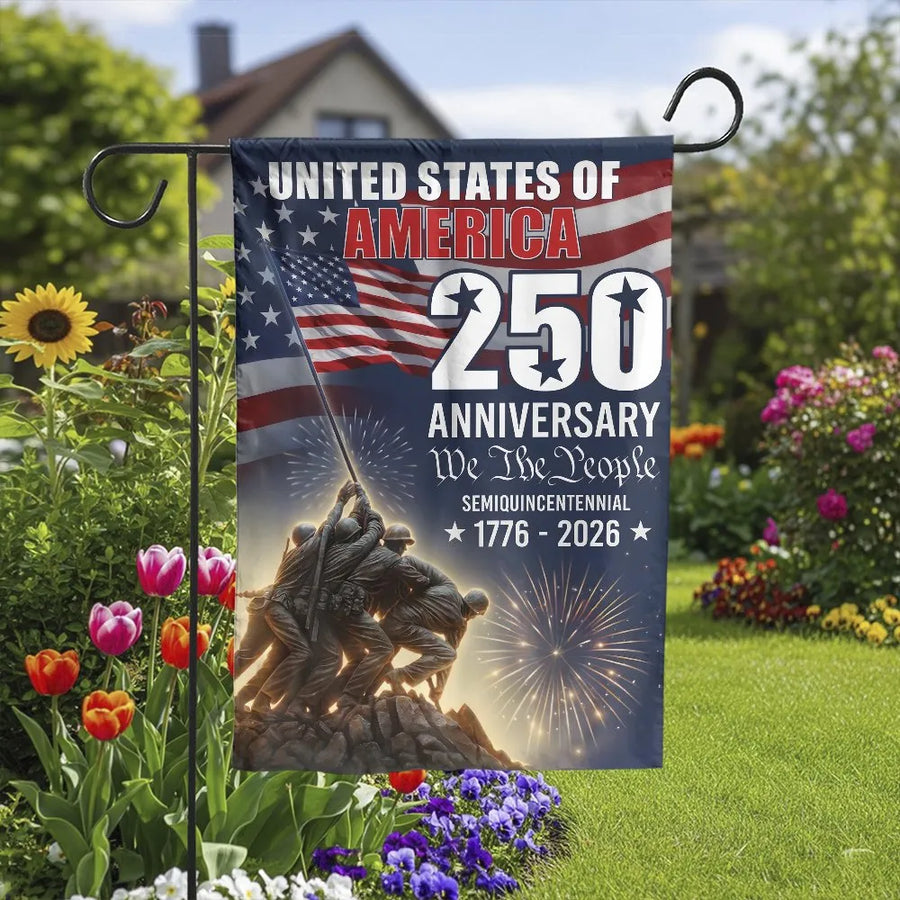 America 250 Garden Flag | We The People Semiquincentennial 1776-2026 | Weather-Resistant Double Sided | Patriotic Collector's Gift