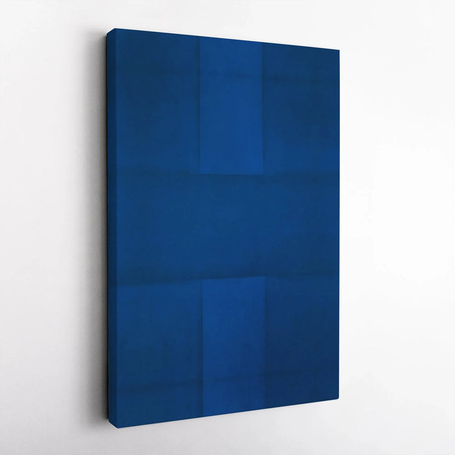 Abstract Blue Geometric Canvas Art | Modern Minimalist Wall Decor | Premium Fade-Resistant Print | Large Statement Piece for Living Room