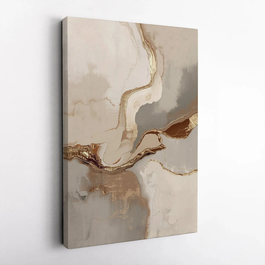 Abstract Gold Canvas Wall Art | Minimalist Gold Vein Marble Print | 1.25" Thick Gallery Wrap | Premium Contemporary Home Decor Gift