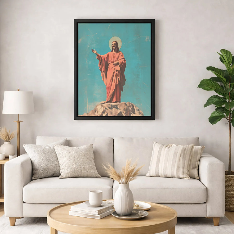 Jesus Christ Canvas Print | Vintage Style Religious Wall Art | 1.25 Inch Gallery Profile | Spiritual Home Decor Gift