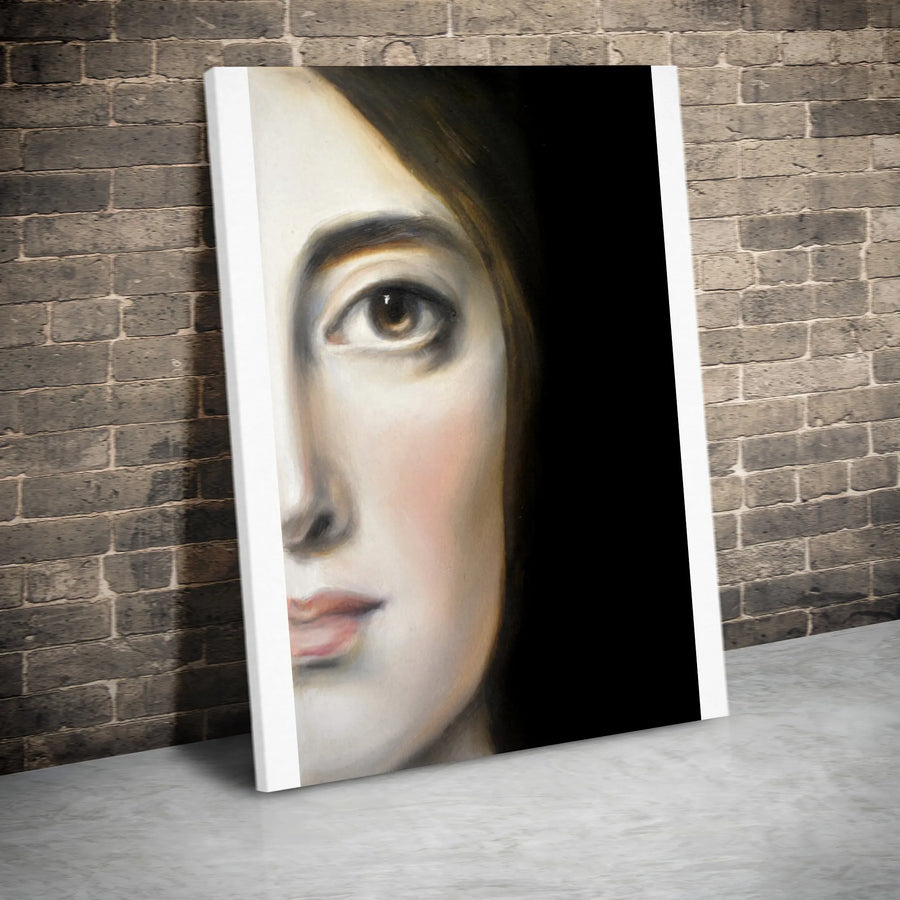 Woman's Portrait Canvas Print | Renaissance Style Moody Portrait | Thick 1.25" Gallery Wrap | Fine Art Home Decor Gift