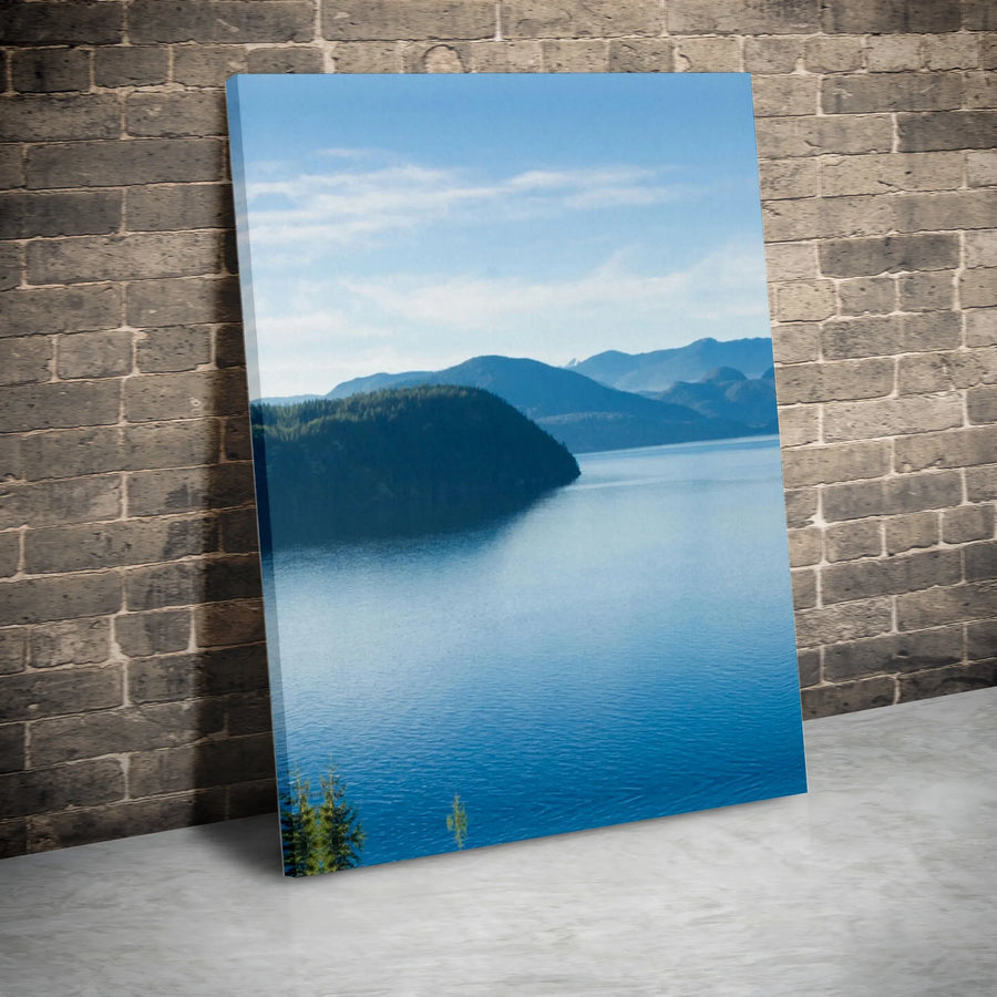 Mountain Lake Landscape Canvas Art | Serene Forest Scenic Wall Decor | Premium 1.25" Gallery Wrap | Nature-Inspired Home Office Wall Hanging