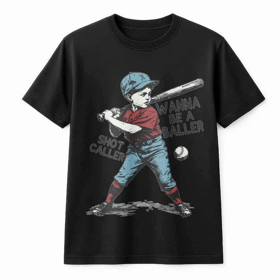 Baseball Graphic T-Shirt | Vintage Baller Sporty Print | 100% Cotton Premium Tee | Unique Gift for Baseball Players & Fans