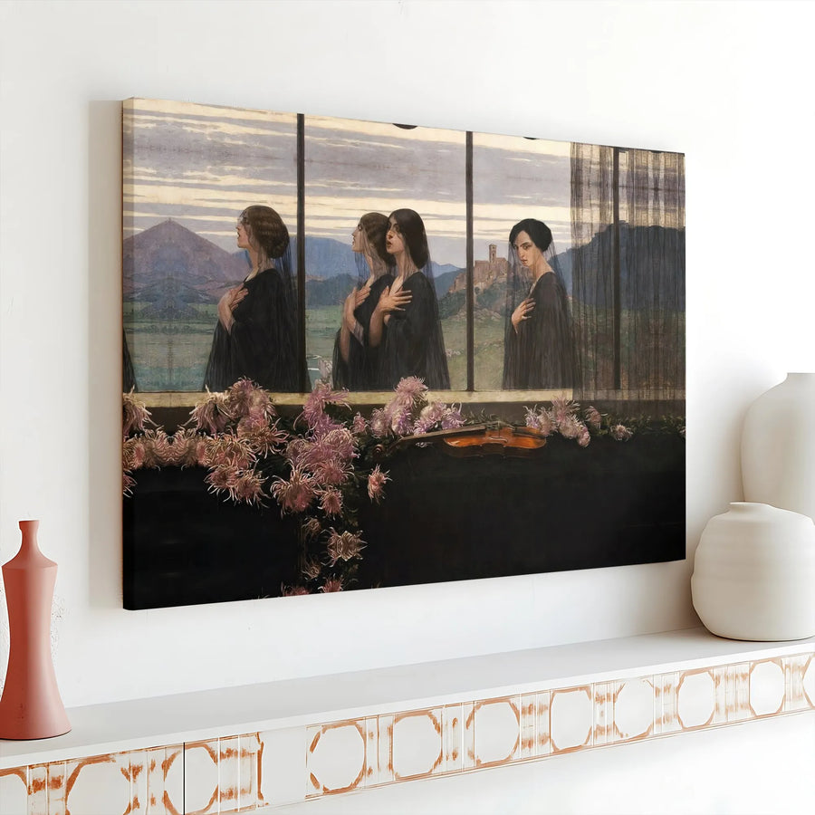 Le Jour Des Morts Canvas Art | Emile Friant Masterpiece Print | Premium 1.25" Gallery Wrap | Gothic Victorian Home Decor Wall Art