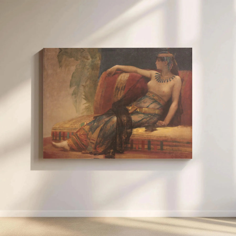 Cleopatra Painting Canvas Print | Alexandre Cabanel Classical Fine Art | 1.25" Gallery Wrap Wall Decor | Premium Museum Quality Home Art