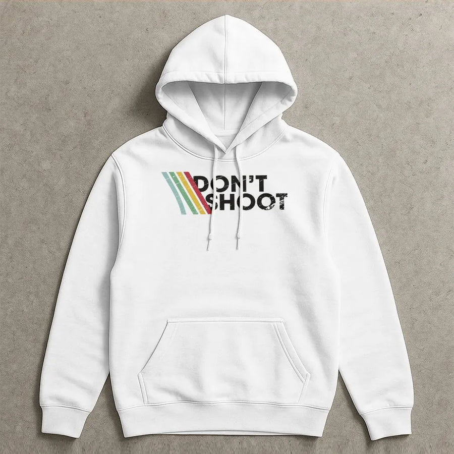 Dont Shoot Gaming Hoodie | Retro Arcade Gamer Graphic | Premium Cotton Blend Unisex Pullover | Funny Video Game Player Gift Idea