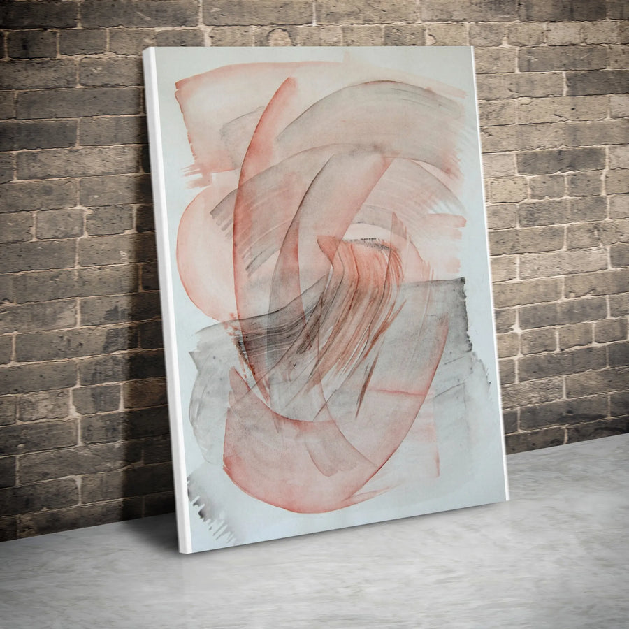 Abstract Watercolor Vertical Canvas | Minimalist Brushstroke Painting Print | Premium Thick Gallery Wrap | Modern Home & Office Decor Gift