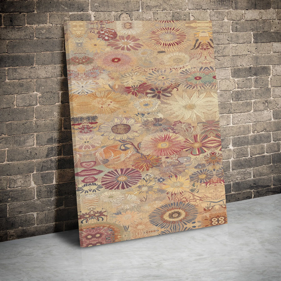 Vintage Floral Canvas Wall Art | Abstract Botanical Collage Print | Premium 1.25-Inch Gallery Wrap | Bohemian Home Decor Gift