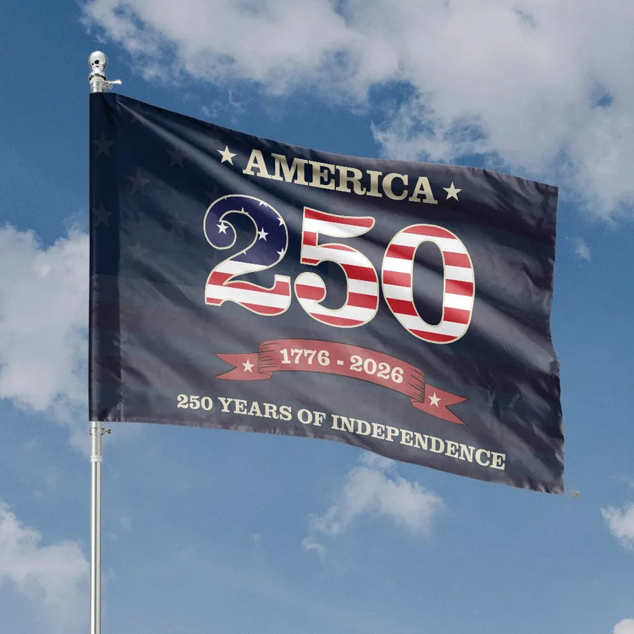 America 250th Anniversary House Flag | 1776-2026 Commemorative Design | Premium Double-Sided Fabric | Patriotic Yard Decor & Collector's Gift
