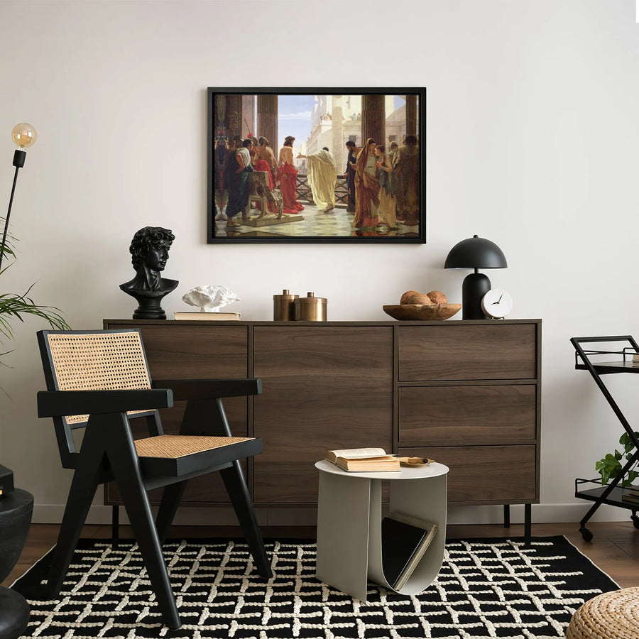 Ecce Homo Canvas Print | Antonio Ciseri Religious Fine Art Wall Decor | Premium Fade-Resistant Gallery Wrap | Christian Home Office Gift