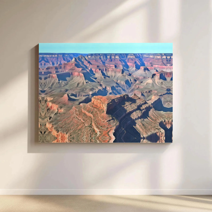 Grand Canyon Wall Art | Abstract Landscape Canvas Print | Premium Gallery Wrapped Decor | Nature Lover Gift for Home Office