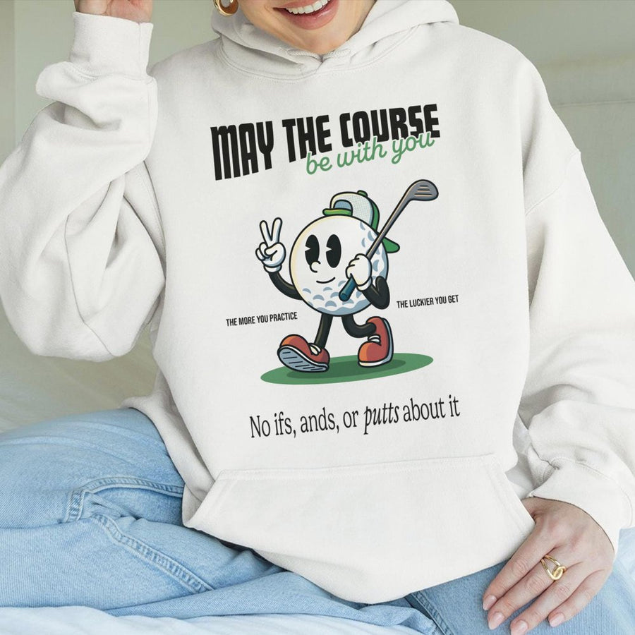 Funny Golf Hoodie | Retro Cartoon Golf Ball Graphic | Premium Cotton Blend | Gift For Golfers And Sports Fans